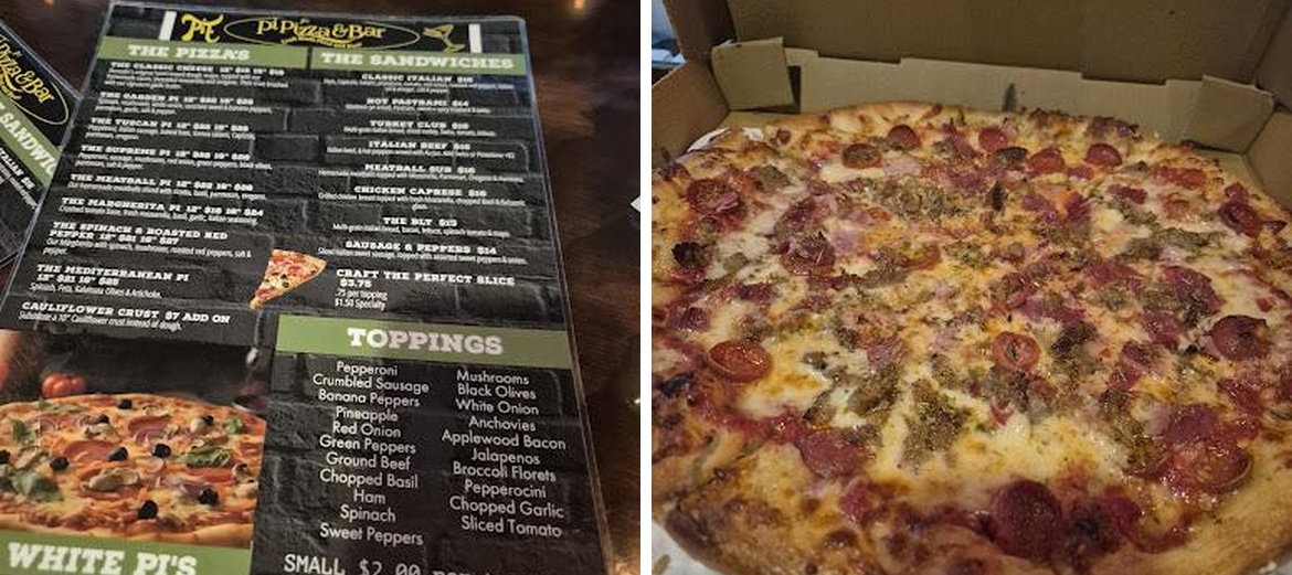 Pi Pizza Bar Menu