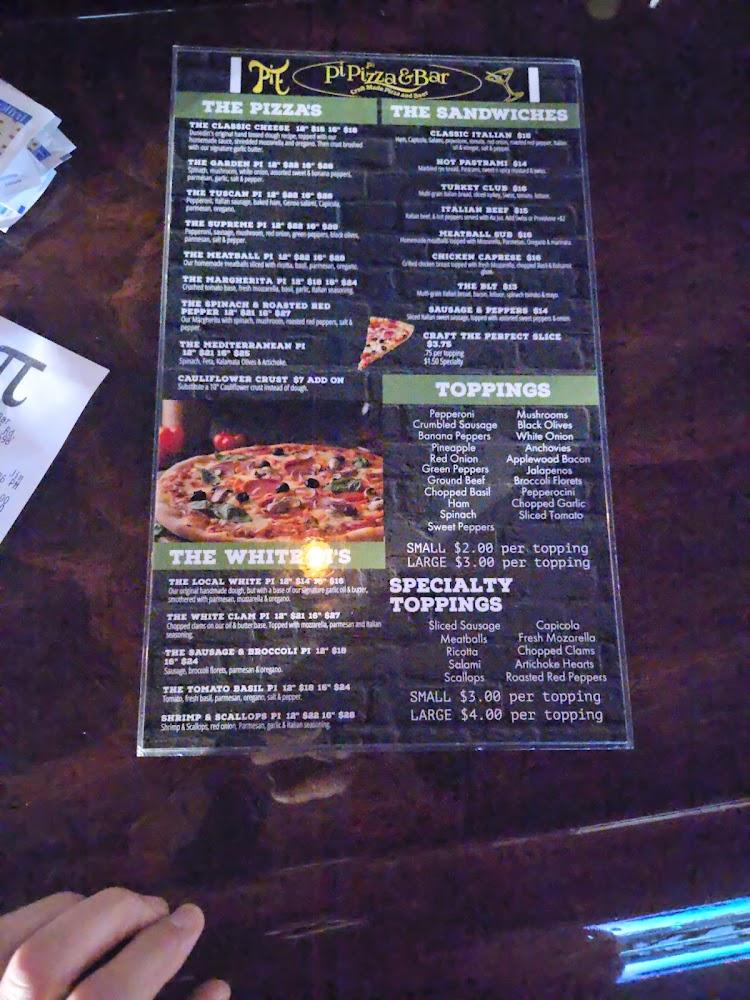 Pi Pizza Bar Menu image 3