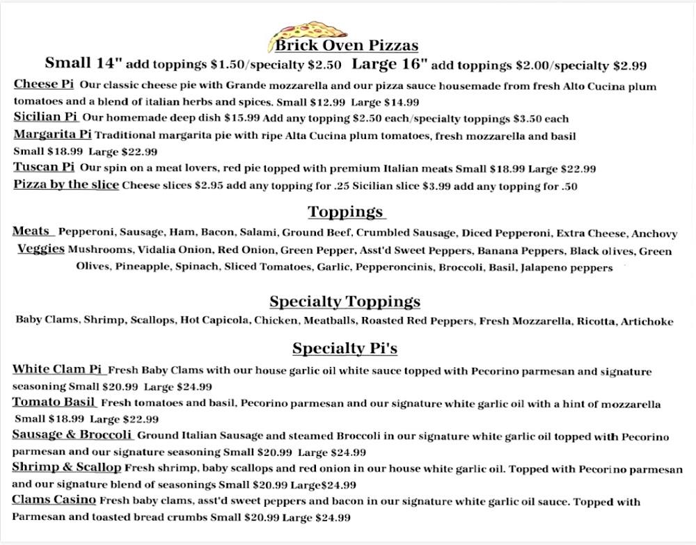 Pi Pizza Bar Menu image 4
